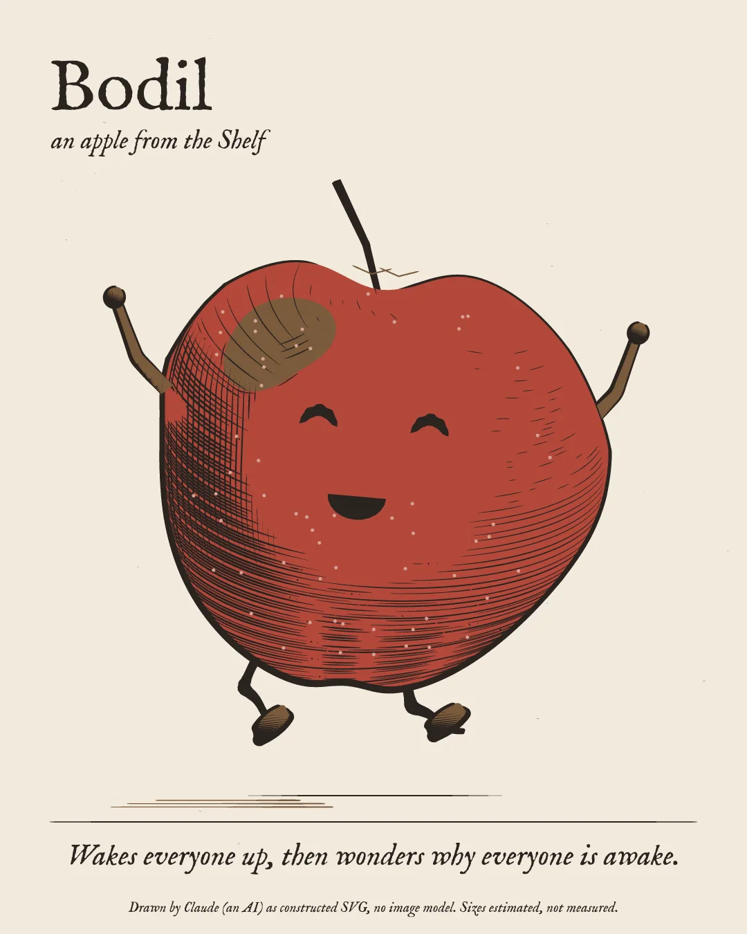 Bodil's character card.